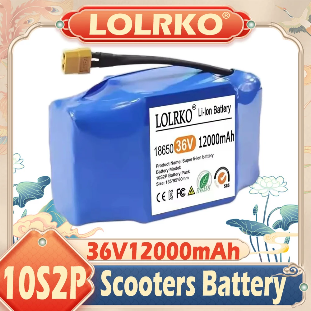 High-quality 36V 12000mAh 10S2P Rechargeable Lithium-ion Battery for Electric Self-balancing Scooter,HoverBoard and Unicycle byS
High-quality 36V 12000mAh 10S2P Rechargeable Lithium-ion Battery for Electric Self-balancing Scooter,HoverBoard and Unicycle byS