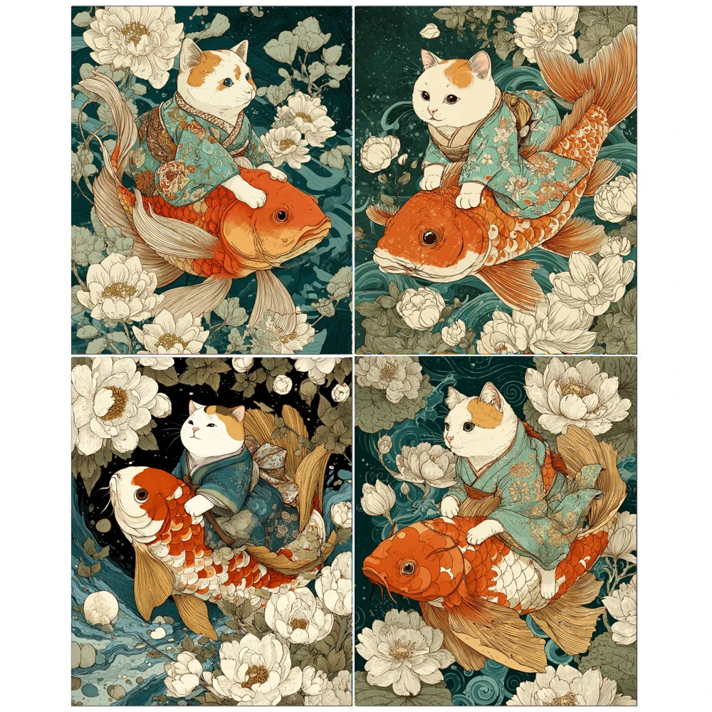 Hand Paint A Cat Riding a Koi Painting By Numbers Kit DIY Acrylic Artwork Canvas Art Gift Home
Hand Paint A Cat Riding a Koi Painting By Numbers Kit DIY Acrylic Artwork Canvas Art Gift Home