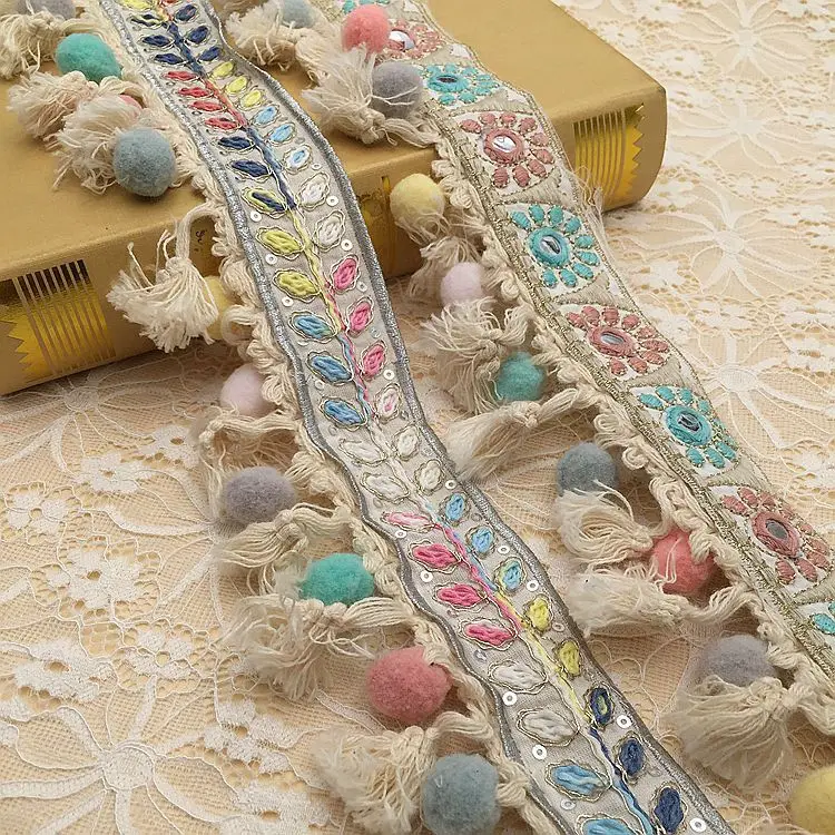 1/3/5Yard Embroidered Jacquard Ethnic Ribbon Tassel Lace Trimming Pompom Ball Fringe Sewing Curtain Clothing Crafts Accessory
1/3/5Yard Embroidered Jacquard Ethnic Ribbon Tassel Lace Trimming Pompom Ball Fringe Sewing Curtain Clothing Crafts Accessory