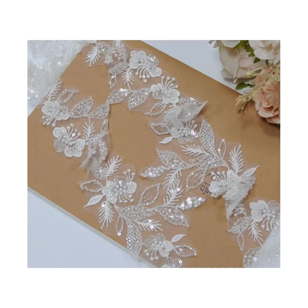 2yard Sequins Beaded Flower Embroidery lace Appliques for Wedding Dresses Rhinestone Applique Patches lace Trims parches ropa
2yard Sequins Beaded Flower Embroidery lace Appliques for Wedding Dresses Rhinestone Applique Patches lace Trims parches ropa