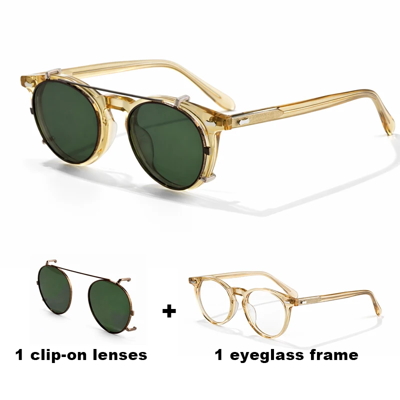 Retro Round Acetate Eyeglass Frame for Women Myopia Reading Computer Eyewear Optics Prescription Classic Vintage Men's Glasses
Retro Round Acetate Eyeglass Frame for Women Myopia Reading Computer Eyewear Optics Prescription Classic Vintage Men's Glasses