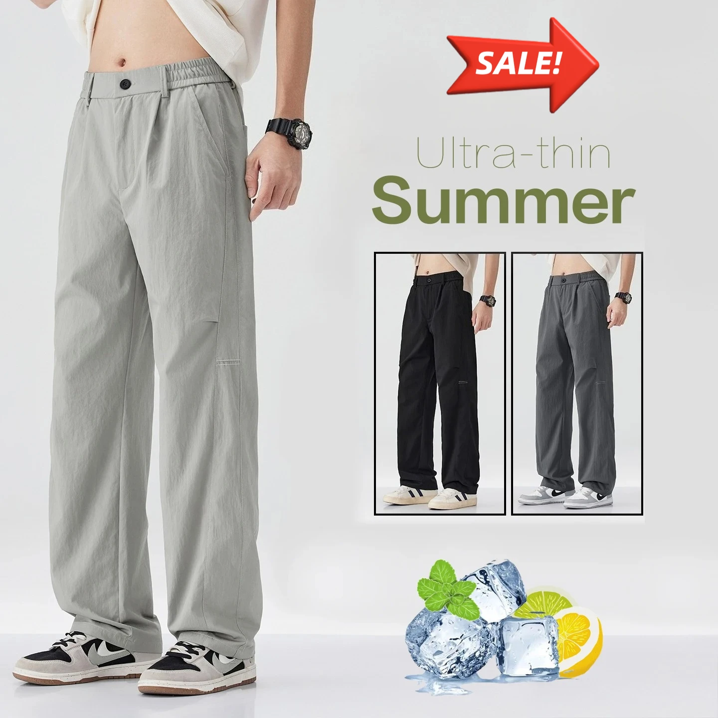 Brand Clothing Men's Spring Summer Thin Loose Straight Casual Pants Wrinkle Breathable Stretch Cargo Trousers Male Y2k 28-38
Brand Clothing Men's Spring Summer Thin Loose Straight Casual Pants Wrinkle Breathable Stretch Cargo Trousers Male Y2k 28-38