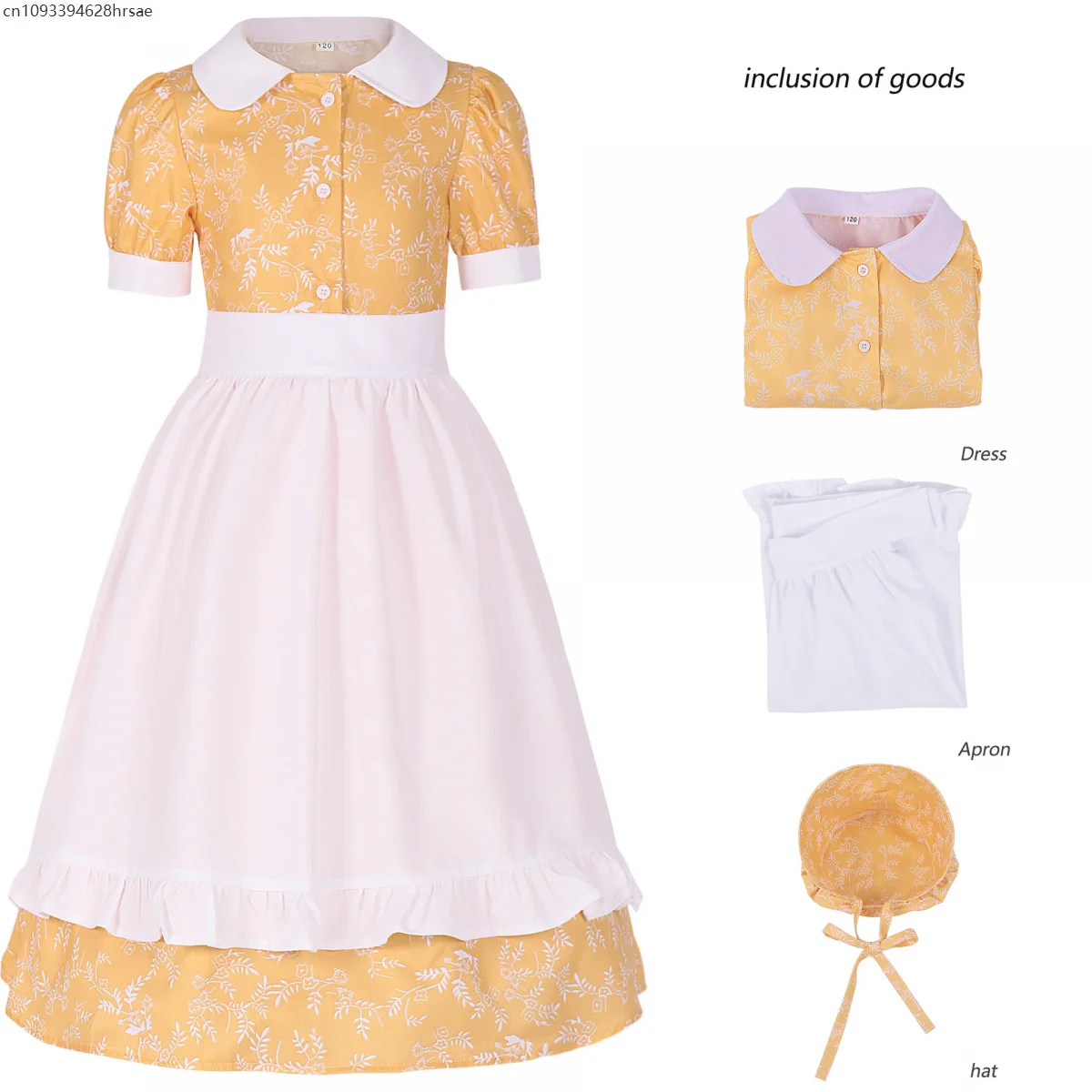 Halloween Colonial Dress for Girls Victorian Vintage Prairie Pilgrim Costume Festival National Kids Pastoral Pioneer Hat Outfits
Halloween Colonial Dress for Girls Victorian Vintage Prairie Pilgrim Costume Festival National Kids Pastoral Pioneer Hat Outfits