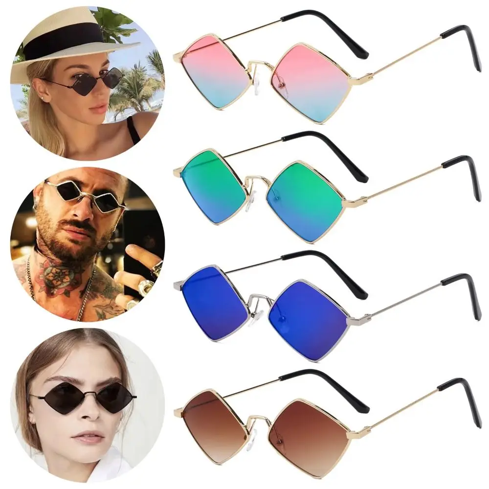 Vintage Quadrilateral Frame UV Protection Film Metal Sun Glasses Women's Sunglasses Diamond Shape Men's Shades
Vintage Quadrilateral Frame UV Protection Film Metal Sun Glasses Women's Sunglasses Diamond Shape Men's Shades