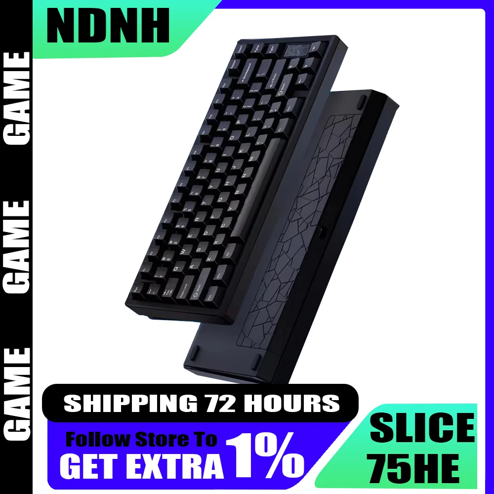 NDNH Slice75 HE Магнитная клавиатура, алюминиевая игровая клавиатура, прокладка, структура, индивидуальный аксессуар для ПК, геймера, подарок, сплав RGB, горячая замена
NDNH Slice75 HE Магнитная клавиатура, алюминиевая игровая клавиатура, прокладка, структура, индивидуальный аксессуар для ПК, геймера, подарок, сплав RGB, горячая замена
