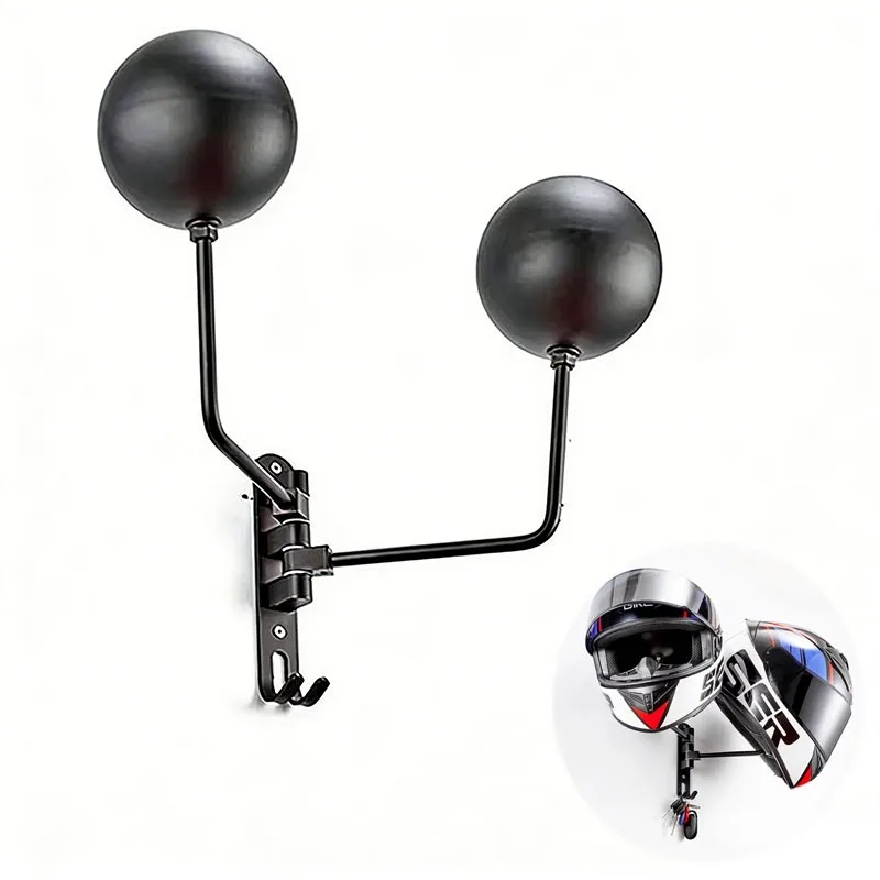 Black Motorcycle Helmet Wall Mount Rack with Double Hook 180° Rotation Helmet Jacket Hanger Bike Helmet Holder Display Organizer
Black Motorcycle Helmet Wall Mount Rack with Double Hook 180° Rotation Helmet Jacket Hanger Bike Helmet Holder Display Organizer