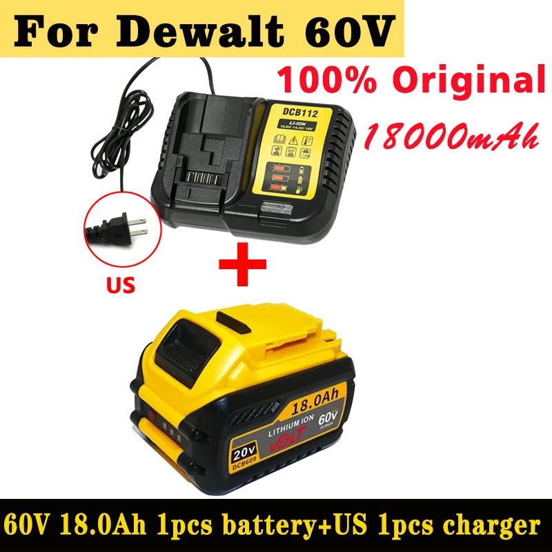 New 100% Original 18000mAh 20V/60 for Dewalt Power Tool Battery DCB206 18.0Ah Battery DCB206 20V/60 Battery DCB205 DCB200
New 100% Original 18000mAh 20V/60 for Dewalt Power Tool Battery DCB206 18.0Ah Battery DCB206 20V/60 Battery DCB205 DCB200