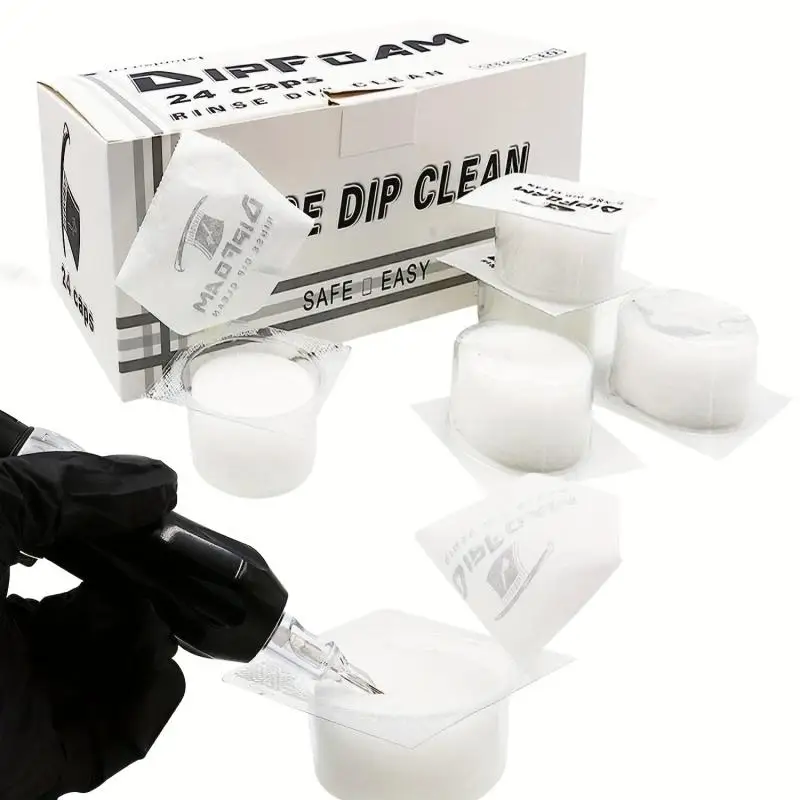 24pcs Tattoo Dip Cup Caps Tattoo Disposable Dip Foam Rinse Caps Cups Cleaning For Needle And Tip Rinse Dip Clean Professional
24pcs Tattoo Dip Cup Caps Tattoo Disposable Dip Foam Rinse Caps Cups Cleaning For Needle And Tip Rinse Dip Clean Professional
