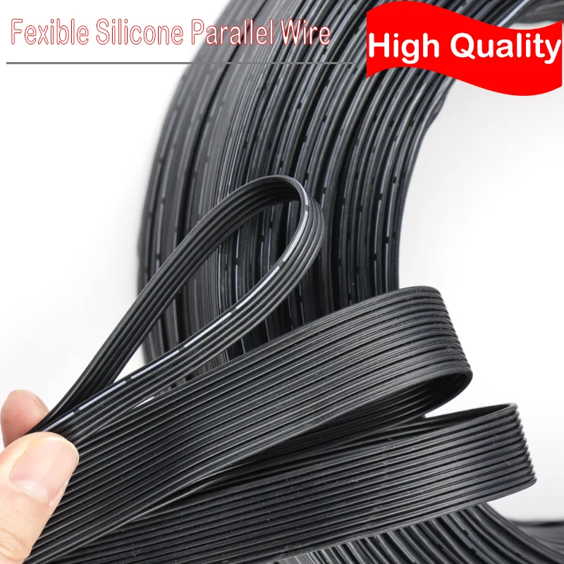 High Temp Resistant Flexible Tinned Copper Parallel Silicone Wire 30-20AWG 2/3/4/5/6/8/10P Electronic Wiring Cable
High Temp Resistant Flexible Tinned Copper Parallel Silicone Wire 30-20AWG 2/3/4/5/6/8/10P Electronic Wiring Cable