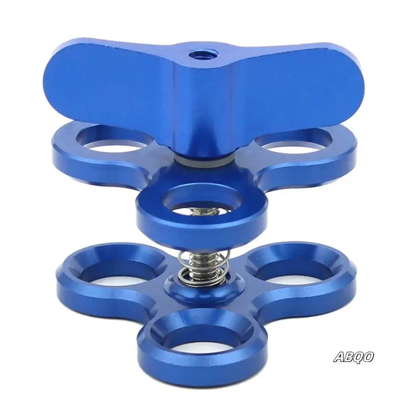 2X Ball Clamp 3 Holes Diving Lights Arm Ball Butterfly Clip Mount Bracket For Action Camera Flashlight Tripod,Blue
2X Ball Clamp 3 Holes Diving Lights Arm Ball Butterfly Clip Mount Bracket For Action Camera Flashlight Tripod,Blue