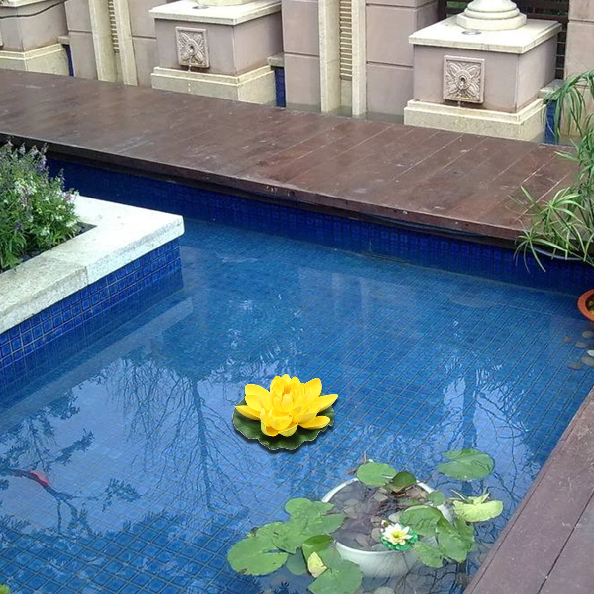 1Pcs Simulation Floating Lotus Artificial Water Lily Flower 28cm Pond Decor Garden Patio Eva Material Simulation Lotus
1Pcs Simulation Floating Lotus Artificial Water Lily Flower 28cm Pond Decor Garden Patio Eva Material Simulation Lotus