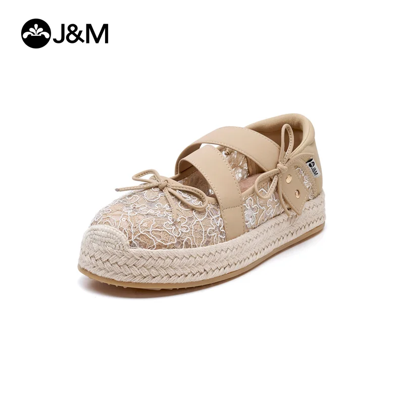 J&M Women Loafers Fashion Summer Lace Espadrilles Breathable Platform Mary Jane Slip-On Casual Shoes 3cm Thick Sole Flats Black
J&M Women Loafers Fashion Summer Lace Espadrilles Breathable Platform Mary Jane Slip-On Casual Shoes 3cm Thick Sole Flats Black