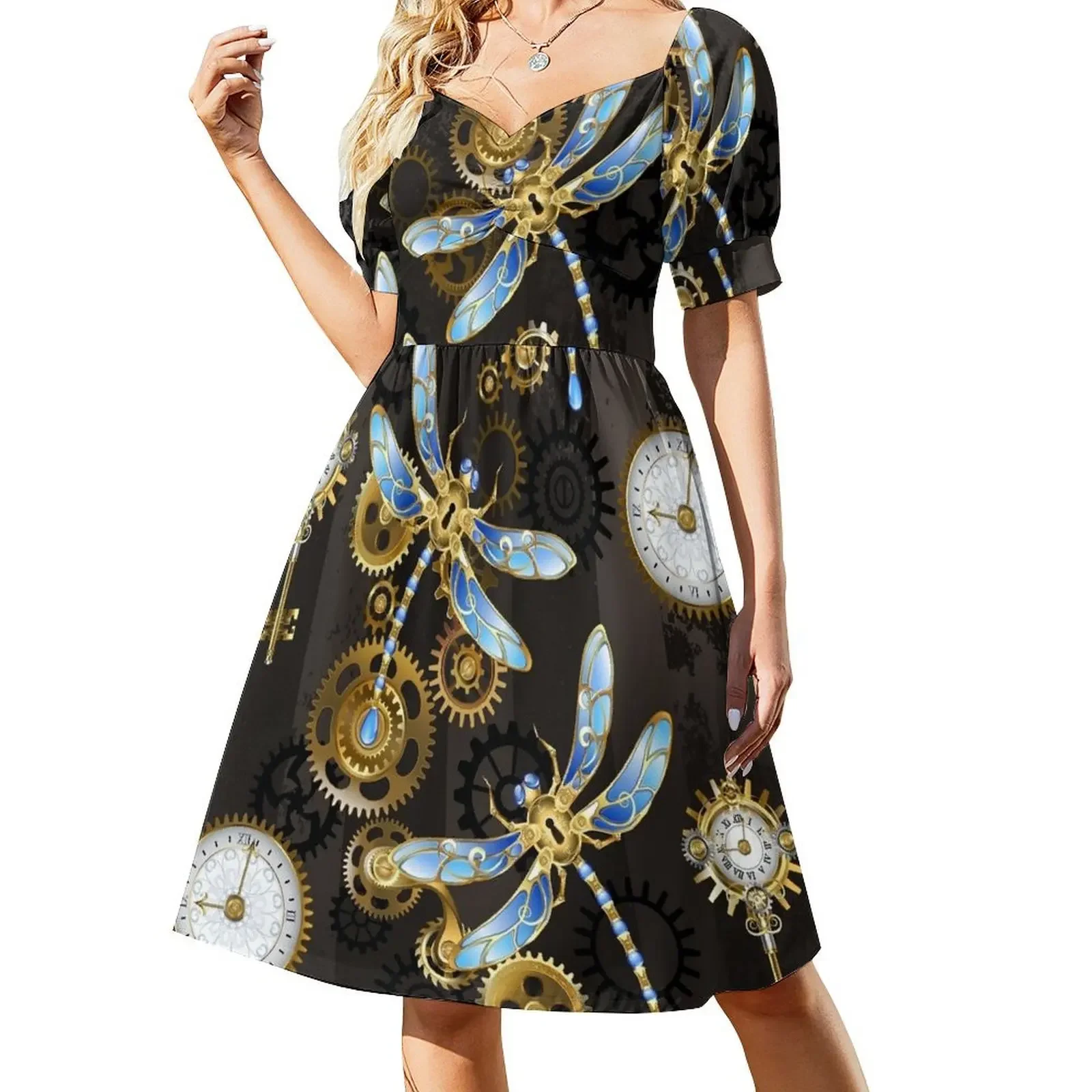 Steampunk Dragonflies on grunge background Dress dress party night dresses for woman
Steampunk Dragonflies on grunge background Dress dress party night dresses for woman