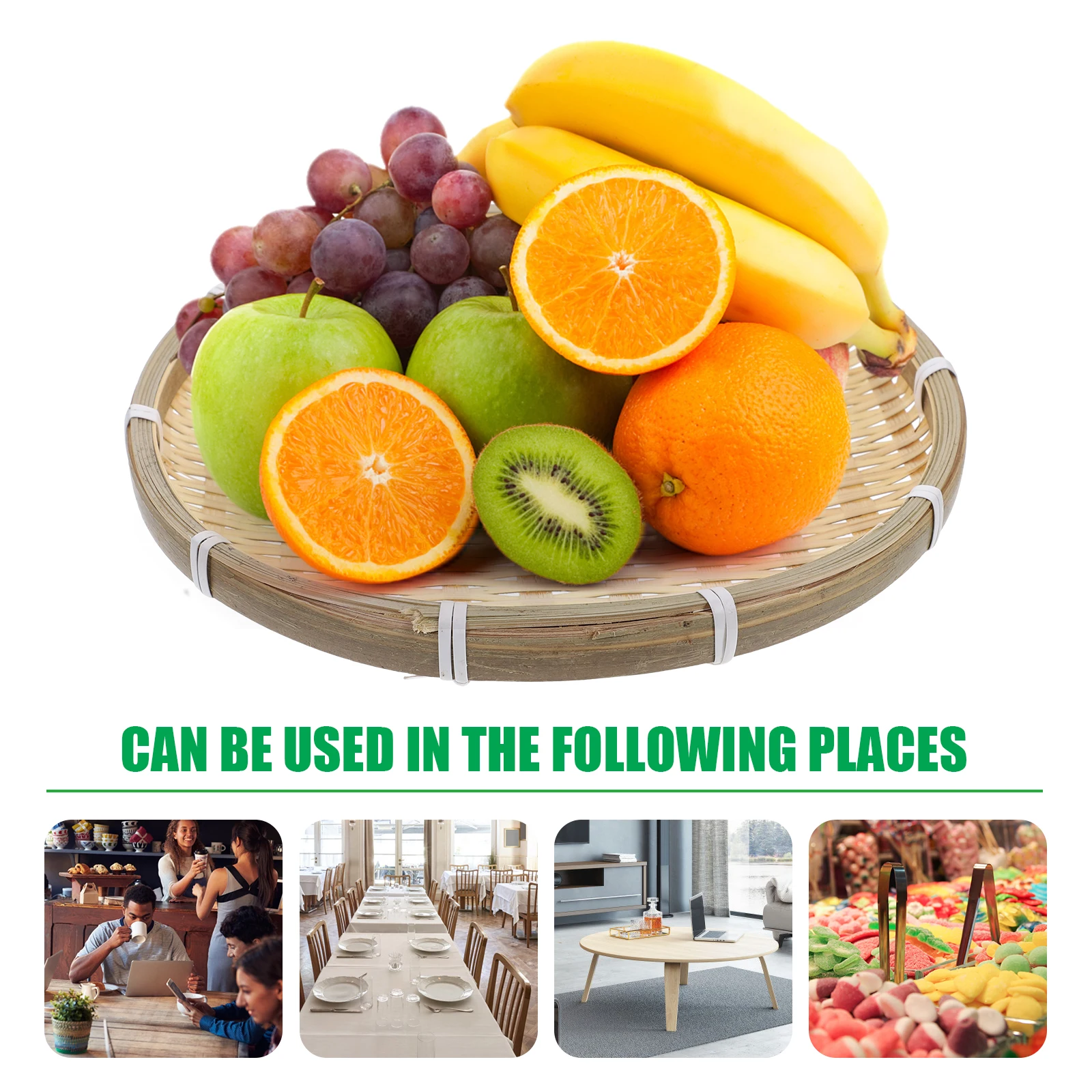 18cm Handmade Woven Bamboo Storage Basket Multifunctional Fruits Vegetables Draining Drying Plate Picnic Dining
18cm Handmade Woven Bamboo Storage Basket Multifunctional Fruits Vegetables Draining Drying Plate Picnic Dining