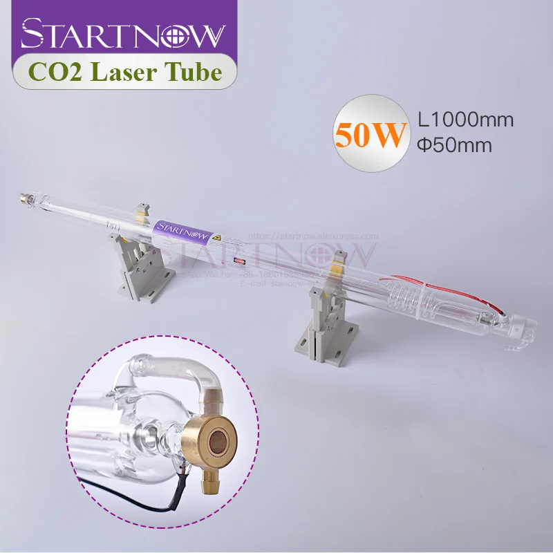 Startnow 50W CO2 Laser Tube 1000mm Length 50mm Dia Glass Laser Tube for CO2 Laser Engraver Cutter Machine
Startnow 50W CO2 Laser Tube 1000mm Length 50mm Dia Glass Laser Tube for CO2 Laser Engraver Cutter Machine