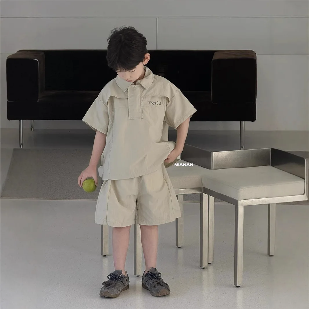 Children's Polo Shirt Boys' Baby Two Piece Set 2025 Summer New Korean Style Boys' Short Sleeved Shorts Set Trendy
Children's Polo Shirt Boys' Baby Two Piece Set 2025 Summer New Korean Style Boys' Short Sleeved Shorts Set Trendy