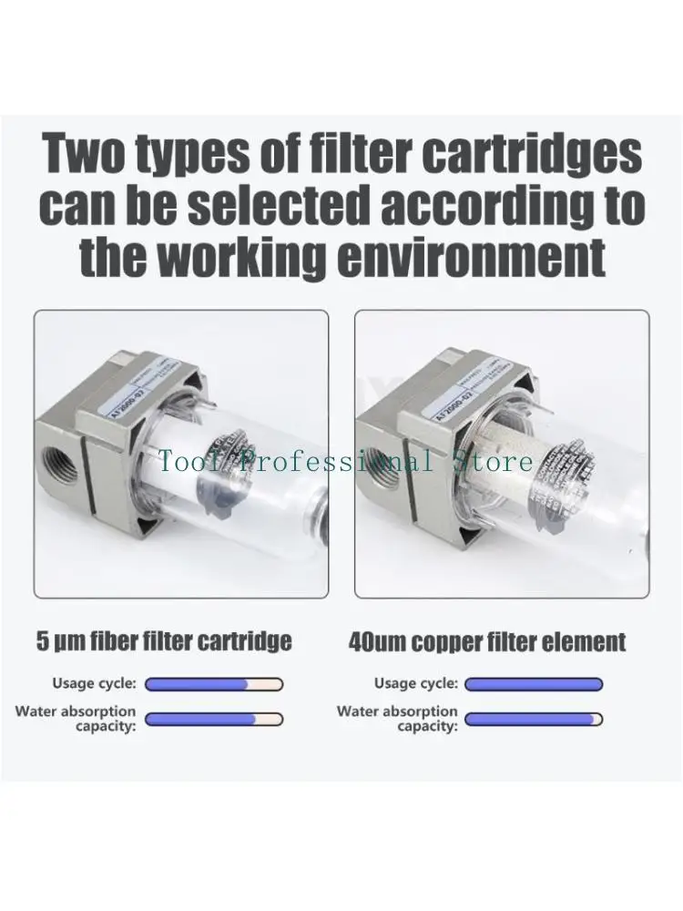 57QF Multipurpose AF2000 02 Pneumatics Systems Air Filter Moisture Trap Portable for Enhances Equipment Long Time Use
57QF Multipurpose AF2000 02 Pneumatics Systems Air Filter Moisture Trap Portable for Enhances Equipment Long Time Use