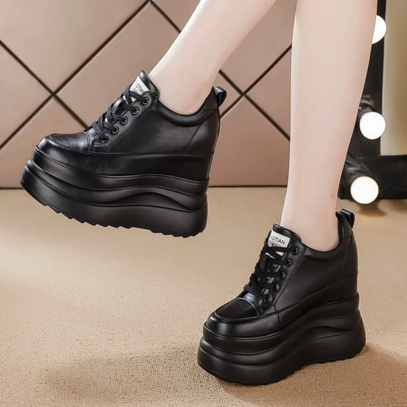 2026 13cm Genuine Leather Platform Wedge Flats Shoes Chunky Sneaker Casual Comfy High Brand Spring Autumn Vulcanize Shoes
2026 13cm Genuine Leather Platform Wedge Flats Shoes Chunky Sneaker Casual Comfy High Brand Spring Autumn Vulcanize Shoes
