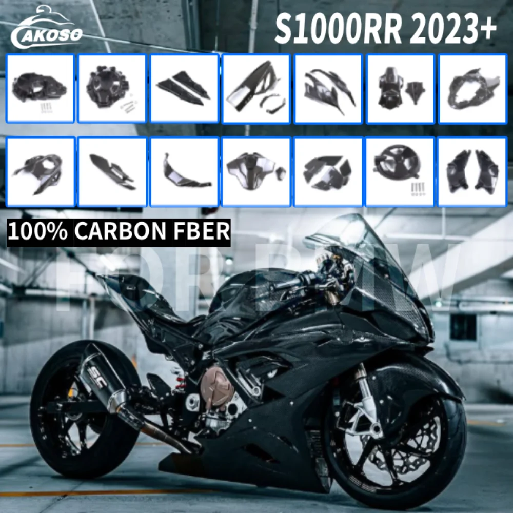 Для BMW S1000RR 2023-2024 полный комплект обтекателя из углеродного волокна, полный кузов, модифицированный комплект аксессуаров для мотоциклов, боковые панели крыла
Для BMW S1000RR 2023-2024 полный комплект обтекателя из углеродного волокна, полный кузов, модифицированный комплект аксессуаров для мотоциклов, боковые панели крыла