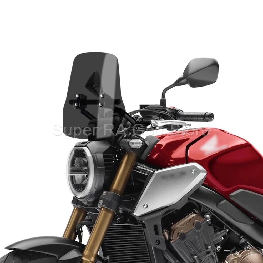 For Honda CB650R 2019 Adventure motorcycle front windshield with 12mm navigation bracket tube
For Honda CB650R 2019 Adventure motorcycle front windshield with 12mm navigation bracket tube