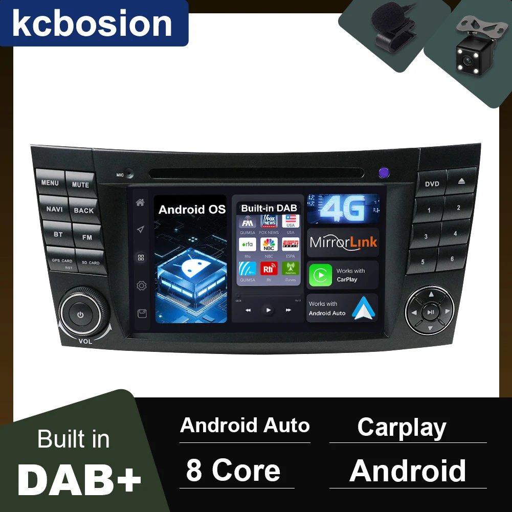 Встроенный Автомобильный мультимедийный DVD-плеер DAB + 2 Din, Авторадио, стереоголовка для Mercedes Benz E/CLS Class W211 W219 E200 E220 E300 E350
Встроенный Автомобильный мультимедийный DVD-плеер DAB + 2 Din, Авторадио, стереоголовка для Mercedes Benz E/CLS Class W211 W219 E200 E220 E300 E350