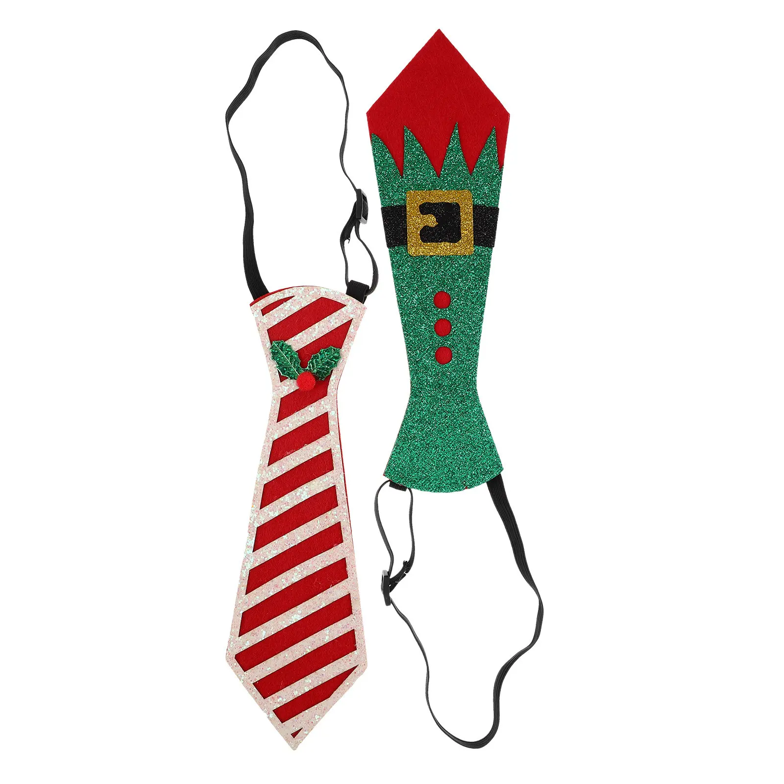 2Pcs Felt Christmas Elf Ties Soft Comfortable Holiday Neckwear for Party Decoration Xmas Celebration Accessory Fun Seasonal Tie
2Pcs Felt Christmas Elf Ties Soft Comfortable Holiday Neckwear for Party Decoration Xmas Celebration Accessory Fun Seasonal Tie