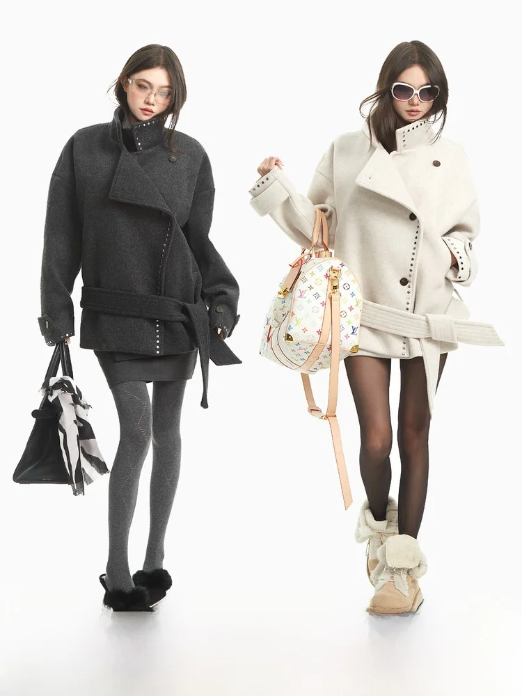 CCUP SPACE Korean Sle Slim Fit ort Woolen Coat Women's Autumn Winter Warmth Waist Design Windbreaker Commute Faion
CCUP SPACE Korean Sle Slim Fit ort Woolen Coat Women's Autumn Winter Warmth Waist Design Windbreaker Commute Faion