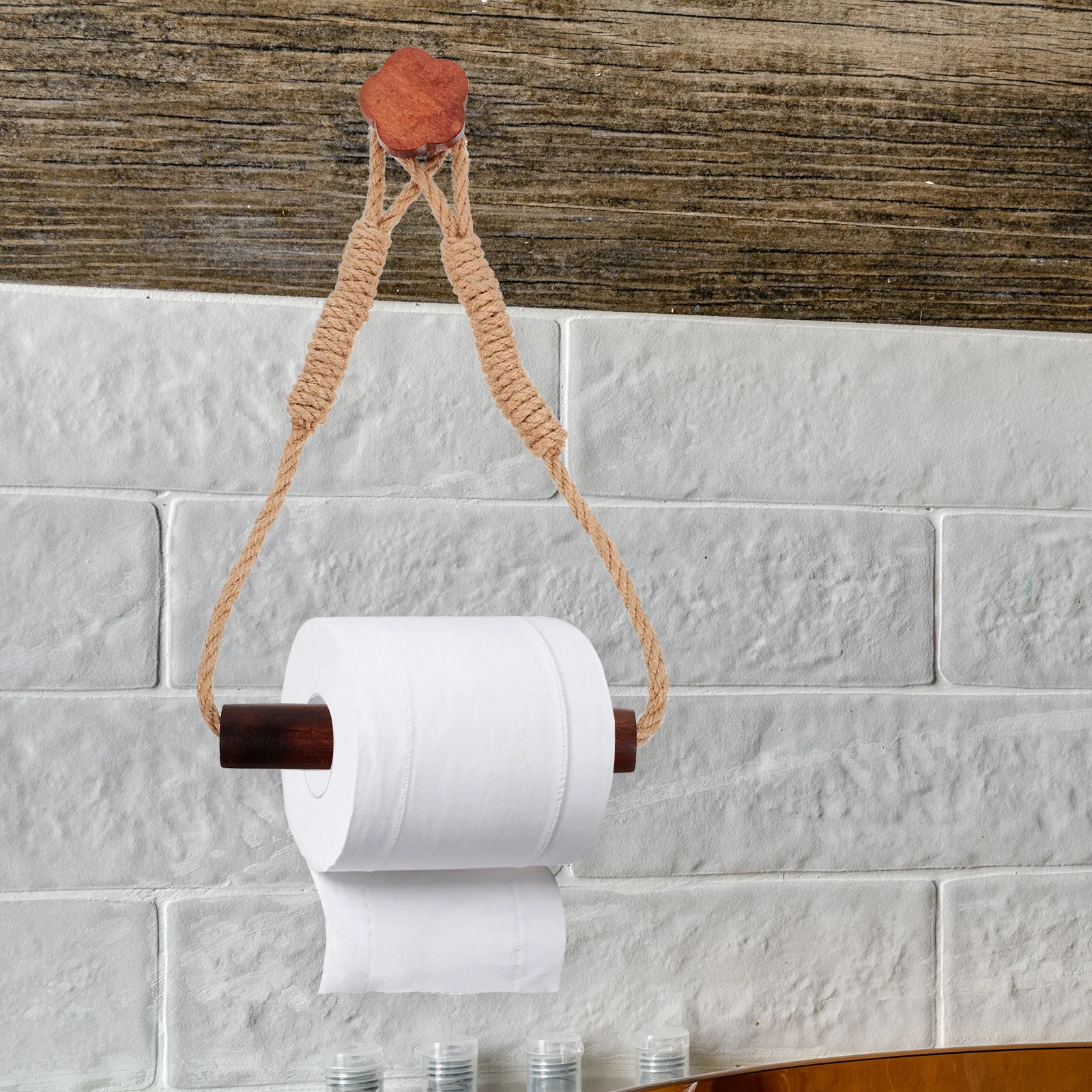 Wall Mounted Rope Toilet Bohemian Style Roll Vintage Tissue Paper Holder Wood Wall Mounted Paper Towel Roll Holder
Wall Mounted Rope Toilet Bohemian Style Roll Vintage Tissue Paper Holder Wood Wall Mounted Paper Towel Roll Holder