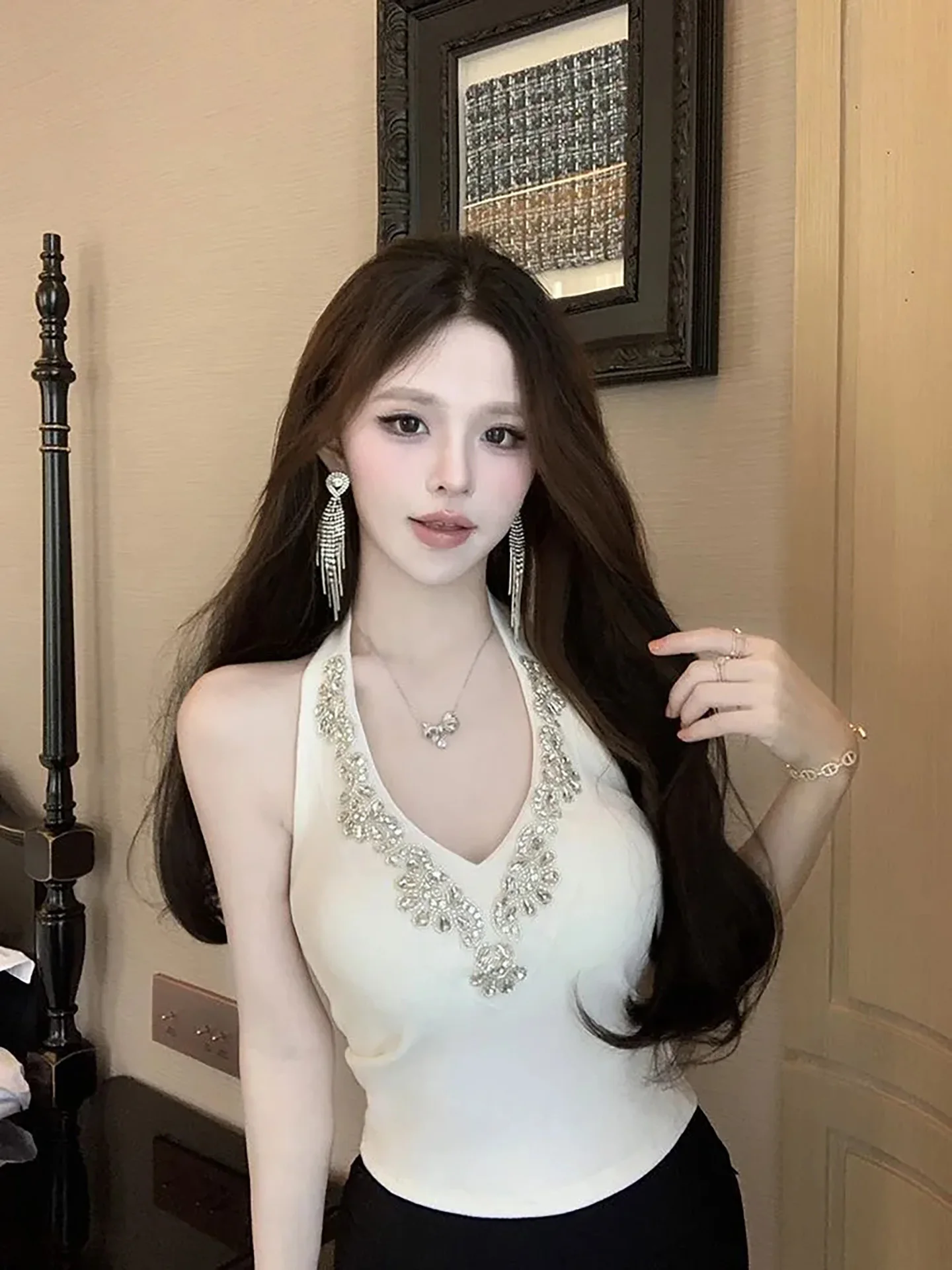 Pure Desire Heavy Work Strap Vest Women's Spring 2026 New Name Lady Faion Personali Trendy Unique Top Luxury Sle V-Ne...
Pure Desire Heavy Work Strap Vest Women's Spring 2026 New Name Lady Faion Personali Trendy Unique Top Luxury Sle V-Ne...