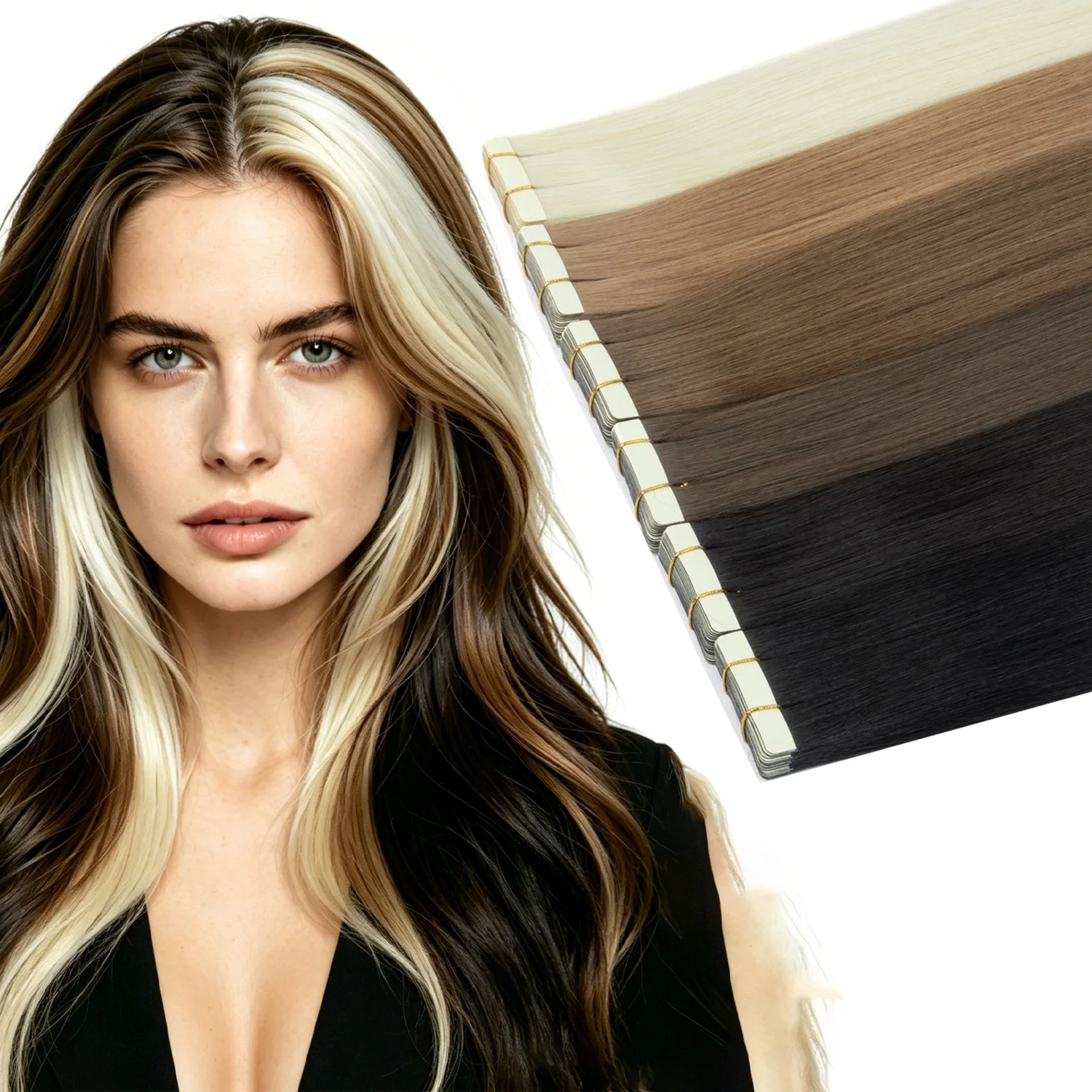 Tape in Synthetic Hair Extensinos for Women Solid color Tape in Hair Extensinos Synthetic Hair for Long Size 20inch 20P
Tape in Synthetic Hair Extensinos for Women Solid color Tape in Hair Extensinos Synthetic Hair for Long Size 20inch 20P