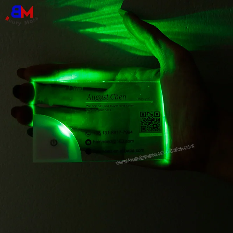 Plain LED business card blank acrylic laser logo card with colorful lighting up
Plain LED business card blank acrylic laser logo card with colorful lighting up