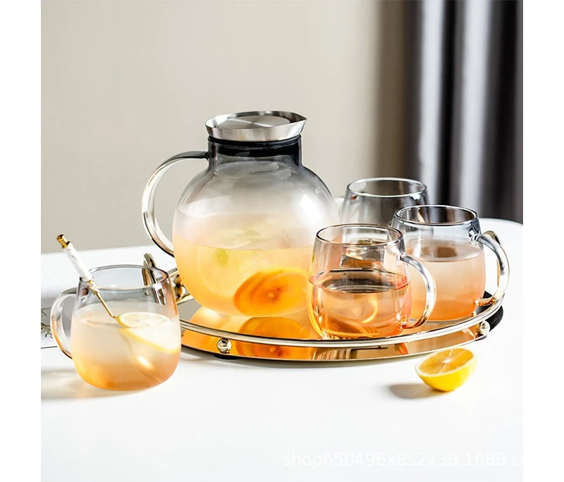 DSA light luxury premium family glass water set, living room kettle drinking cup light luxury exquisite household set
DSA light luxury premium family glass water set, living room kettle drinking cup light luxury exquisite household set