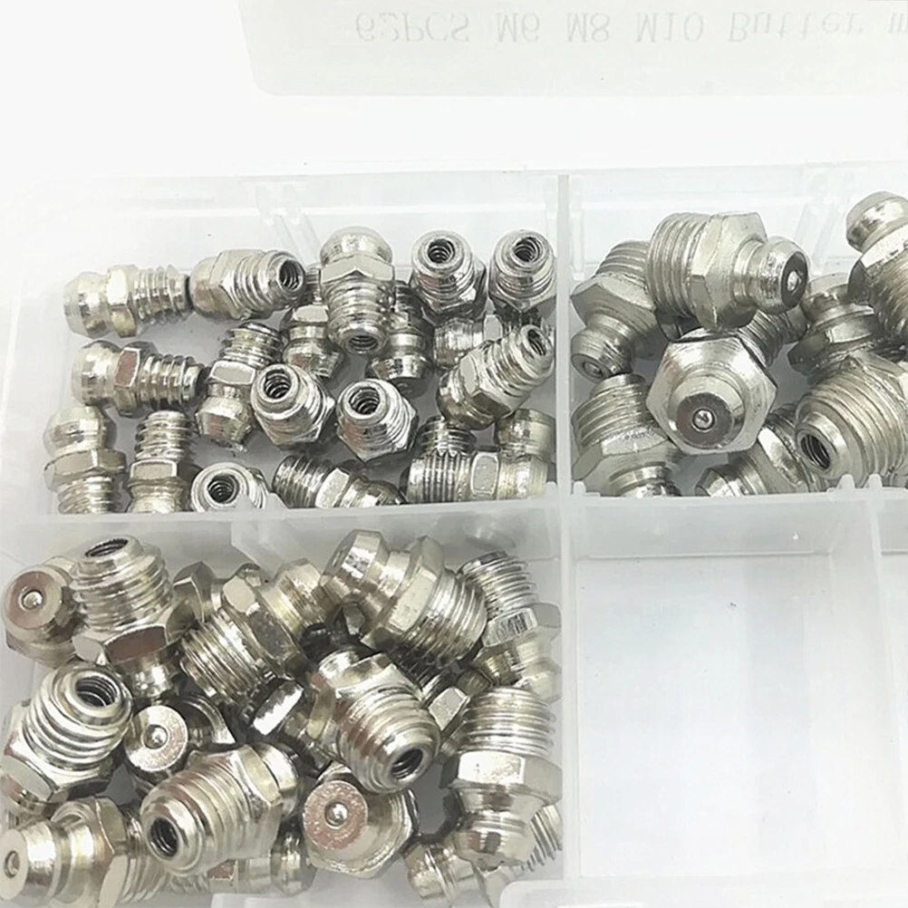 1 set Assorted Grease Fitting Kit Stainless Steel Lubricating Screw Nozzle Angle Pointy Nipples Bearings Maintenance Tools
1 set Assorted Grease Fitting Kit Stainless Steel Lubricating Screw Nozzle Angle Pointy Nipples Bearings Maintenance Tools