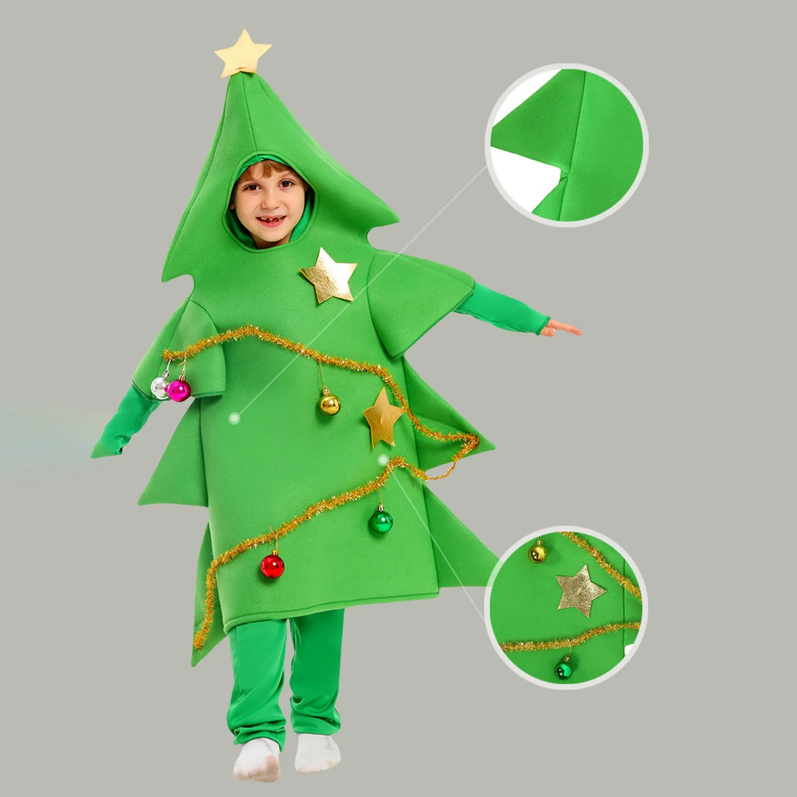 Kids Christmas Tree Costume Green Cosplay Jumpsuit Hooded Cloak Cape Tree Doll for Baby Girls Boys Xmas Bodysuits New Years Suit
Kids Christmas Tree Costume Green Cosplay Jumpsuit Hooded Cloak Cape Tree Doll for Baby Girls Boys Xmas Bodysuits New Years Suit