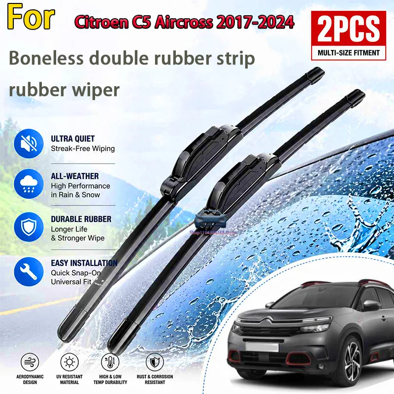 Front Wiper Blades For Citroen C5 Aircross 2017-2024 Windshield Windscreen Window Brushes 28"+16" Modification Parts
Front Wiper Blades For Citroen C5 Aircross 2017-2024 Windshield Windscreen Window Brushes 28"+16" Modification Parts