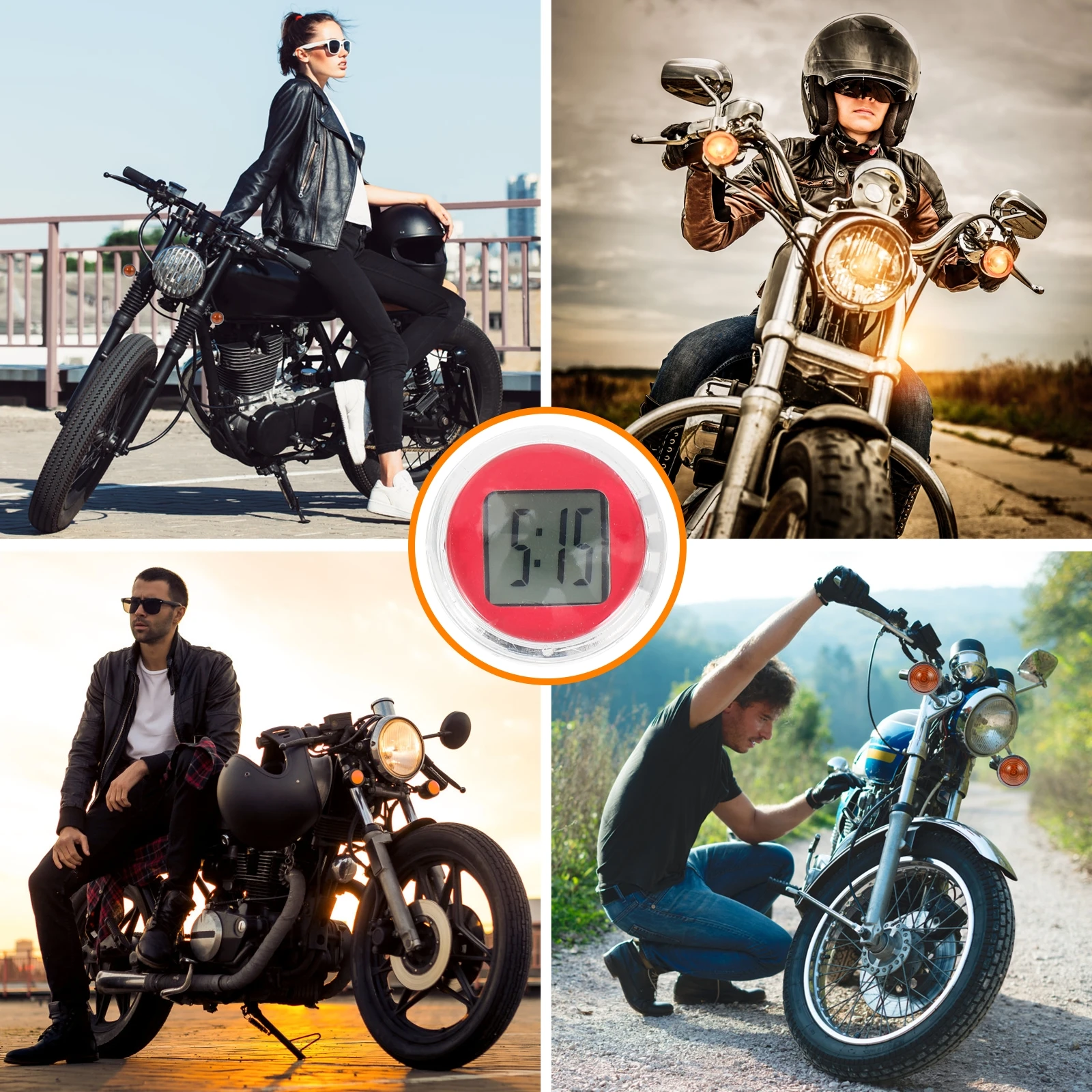 Waterproof Self-Adhesive Motorcycle Digital Universal Dashboard Auto Interior Decoration White 12-Hour Format For Bike Office
Waterproof Self-Adhesive Motorcycle Digital Universal Dashboard Auto Interior Decoration White 12-Hour Format For Bike Office