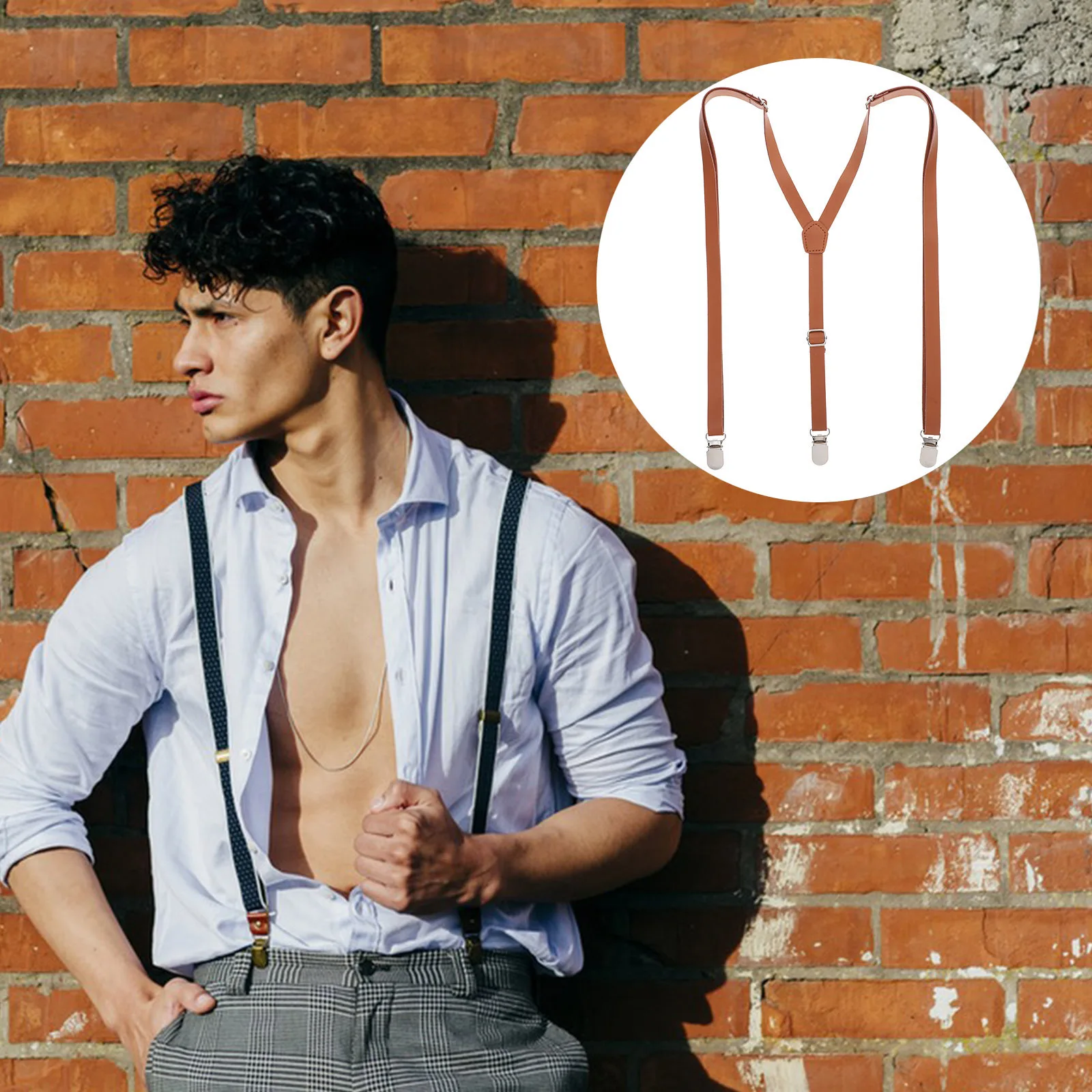 Adjustable Suspenders for Men Women Brown Vintage Y Back Anti Slip Pants Straps Trousers Shorts Accessories Fit
Adjustable Suspenders for Men Women Brown Vintage Y Back Anti Slip Pants Straps Trousers Shorts Accessories Fit