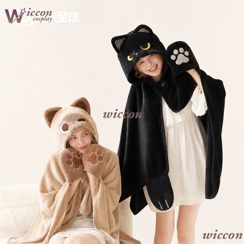 Cute cat hoodie cape blanket air conditioning blanket Kawaii Ponchos Soft Loose Cloaks Halloween cosplay accessories
Cute cat hoodie cape blanket air conditioning blanket Kawaii Ponchos Soft Loose Cloaks Halloween cosplay accessories