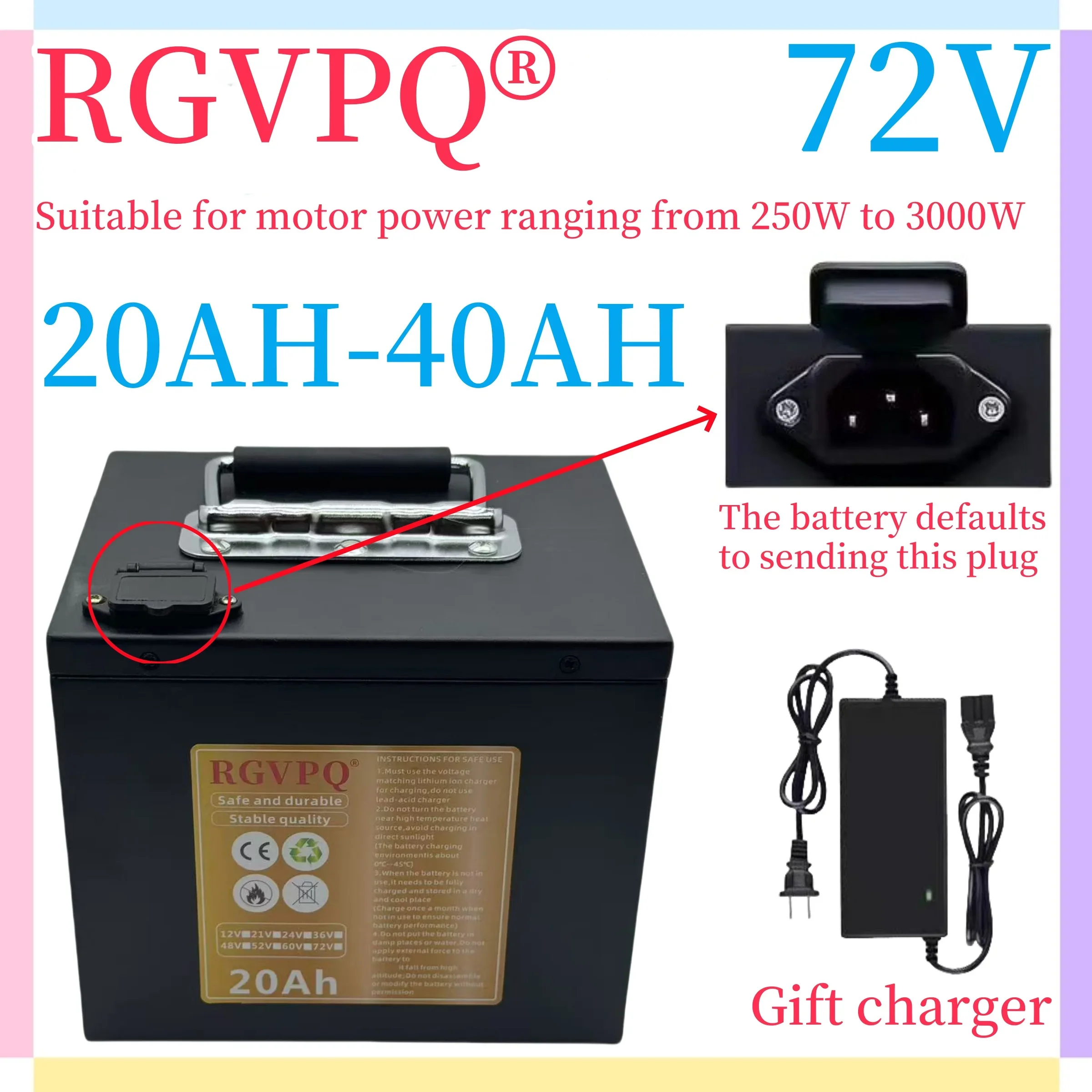 Air fast transportation,72V40AH,Send within 24 hours,New 18650 lithium battery,Full capacity,Suitable for motors under 3000W
Air fast transportation,72V40AH,Send within 24 hours,New 18650 lithium battery,Full capacity,Suitable for motors under 3000W