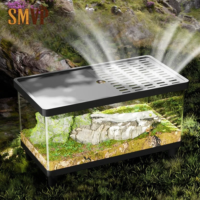 Transparent PET Reptile Breeding Box with Ventilated Lid Stackable Terrarium Feeding Container for Small Reptile Insects
Transparent PET Reptile Breeding Box with Ventilated Lid Stackable Terrarium Feeding Container for Small Reptile Insects