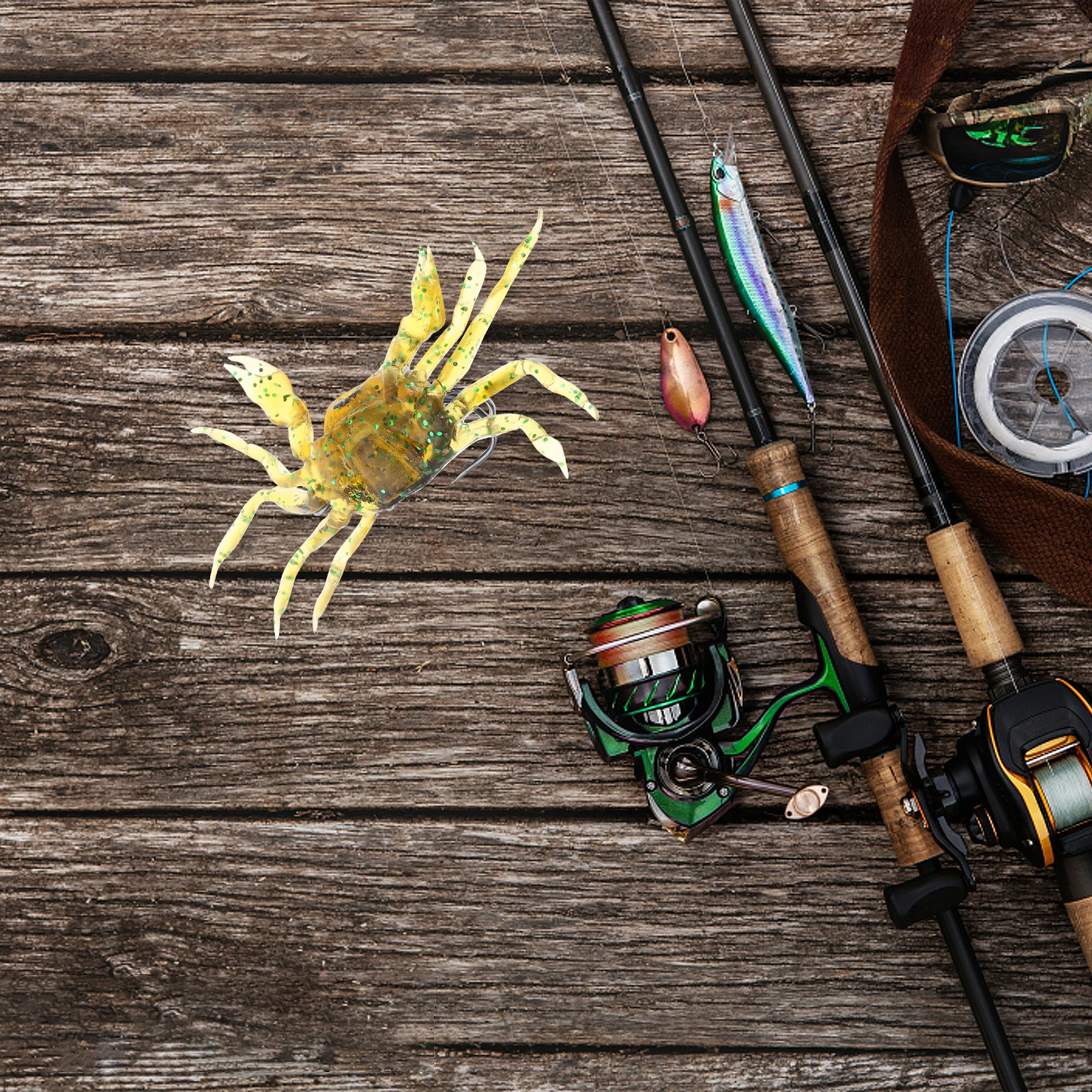 Simulation Crab Fishing Lure with Hooks Lifelike Appearance Bright Colors Artificial Bait for Sea Fishing
Simulation Crab Fishing Lure with Hooks Lifelike Appearance Bright Colors Artificial Bait for Sea Fishing