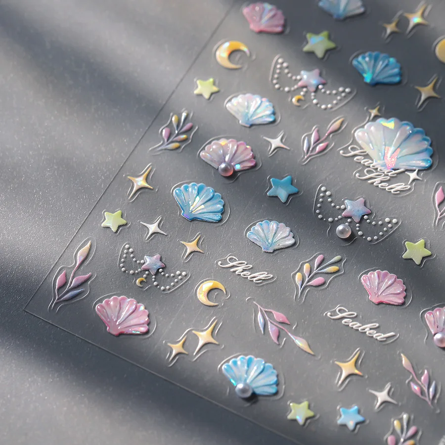 Beach Shell Matte Nail Stickers 5D Pearl Satr Moon Self Adhesive Nail Art Decorations Stickers DIY Summer Manicure Decals Parts
Beach Shell Matte Nail Stickers 5D Pearl Satr Moon Self Adhesive Nail Art Decorations Stickers DIY Summer Manicure Decals Parts