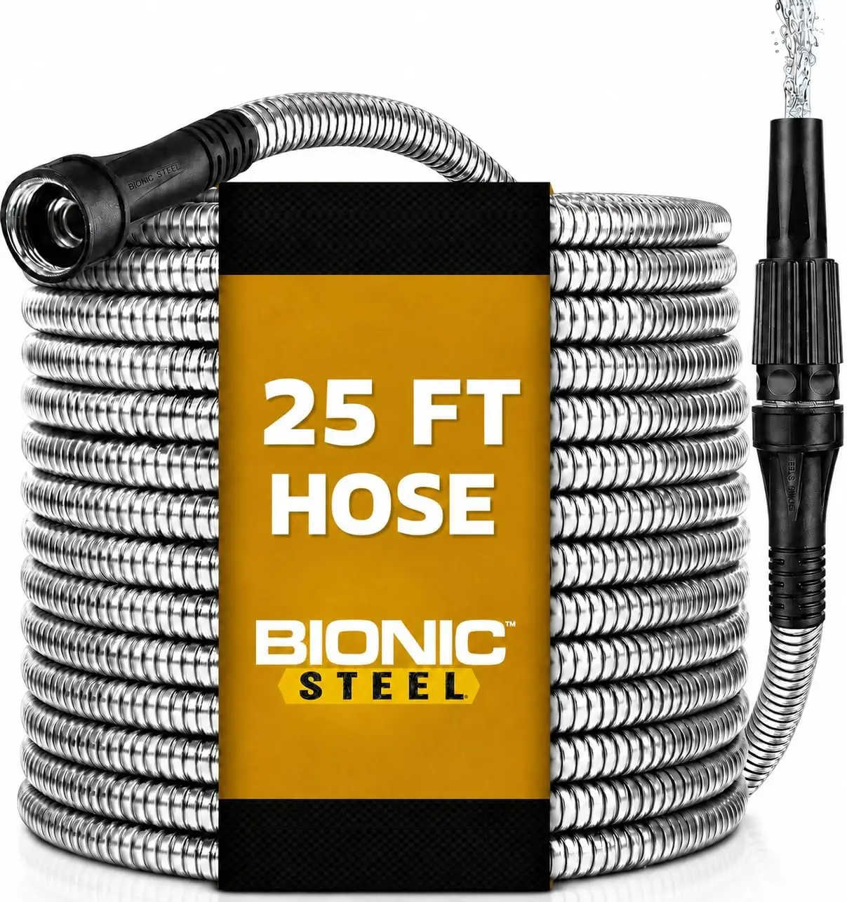 25 ft Metal Garden Hose with Nozzle, 5/8 In. 304 Stainless Steel Water Hose, Flexible Non Kinking, Lightweight Heavy Duty for
25 ft Metal Garden Hose with Nozzle, 5/8 In. 304 Stainless Steel Water Hose, Flexible Non Kinking, Lightweight Heavy Duty for