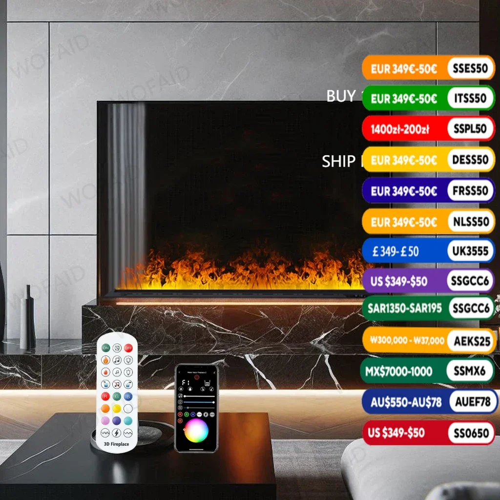 Smart Modern Indoor Water Vapor Fireplace Decorative Fireplace 3D Atomized Flame Fire place Adjustable Size Water Mist Fireplace
Smart Modern Indoor Water Vapor Fireplace Decorative Fireplace 3D Atomized Flame Fire place Adjustable Size Water Mist Fireplace