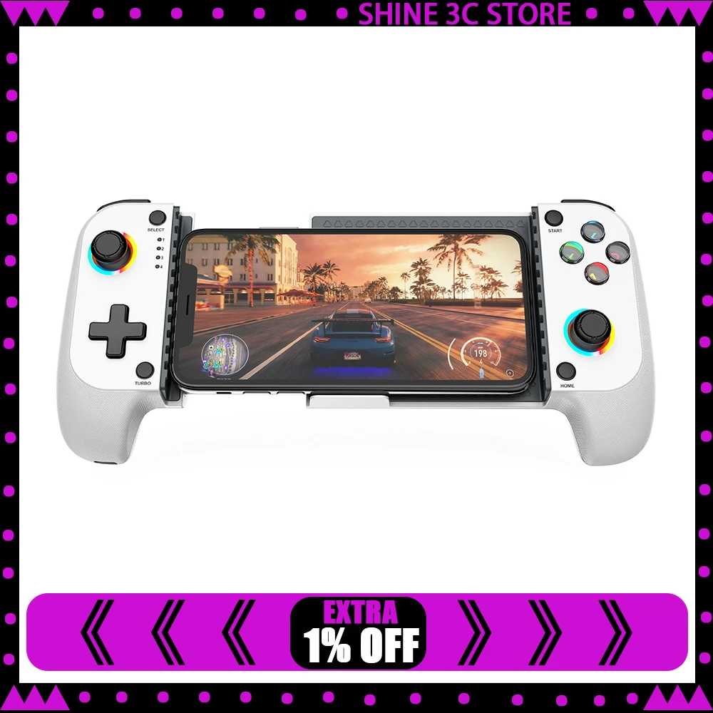 Мобильный игровой контроллер для iPhone и Android Беспроводной игровой контроллер Bluetooth с подсветкой RGB Поддержка воспроизведения PS Remote Play Xbox
Мобильный игровой контроллер для iPhone и Android Беспроводной игровой контроллер Bluetooth с подсветкой RGB Поддержка воспроизведения PS Remote Play Xbox