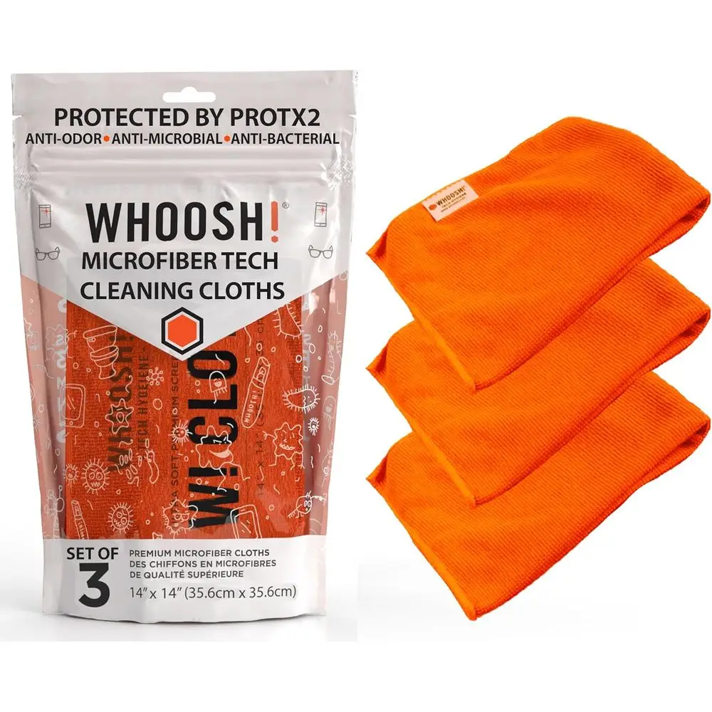 3 Pack Microfiber Cleaning Cloths, 14x14, Ideal for Glasses, Screens, TVs, Cars, Laptops, Tablets, Books, Watches, Orange
3 Pack Microfiber Cleaning Cloths, 14x14, Ideal for Glasses, Screens, TVs, Cars, Laptops, Tablets, Books, Watches, Orange