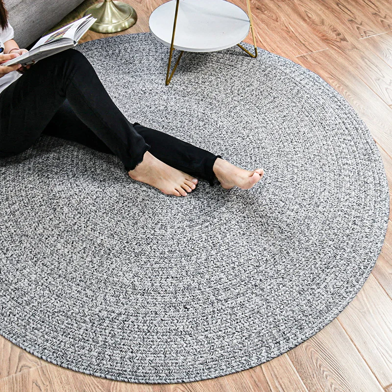 Simple round cotton large carpet living room coffee table girl children's room ins bedroom study household floor mat
Simple round cotton large carpet living room coffee table girl children's room ins bedroom study household floor mat