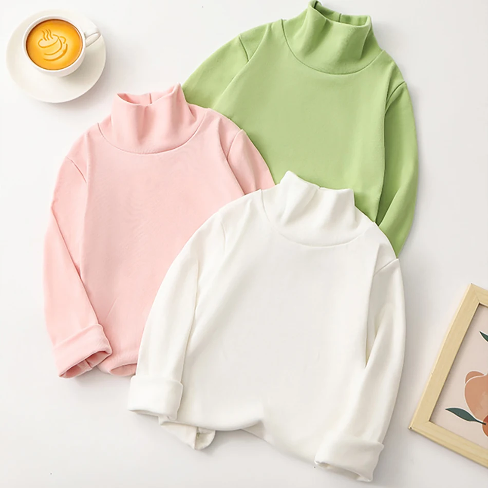 Warmth and Comfortable Children Long Sleeve T-Shirt with Half High Collar Unisex Solid Color Suitable Versatile Layering Options
Warmth and Comfortable Children Long Sleeve T-Shirt with Half High Collar Unisex Solid Color Suitable Versatile Layering Options