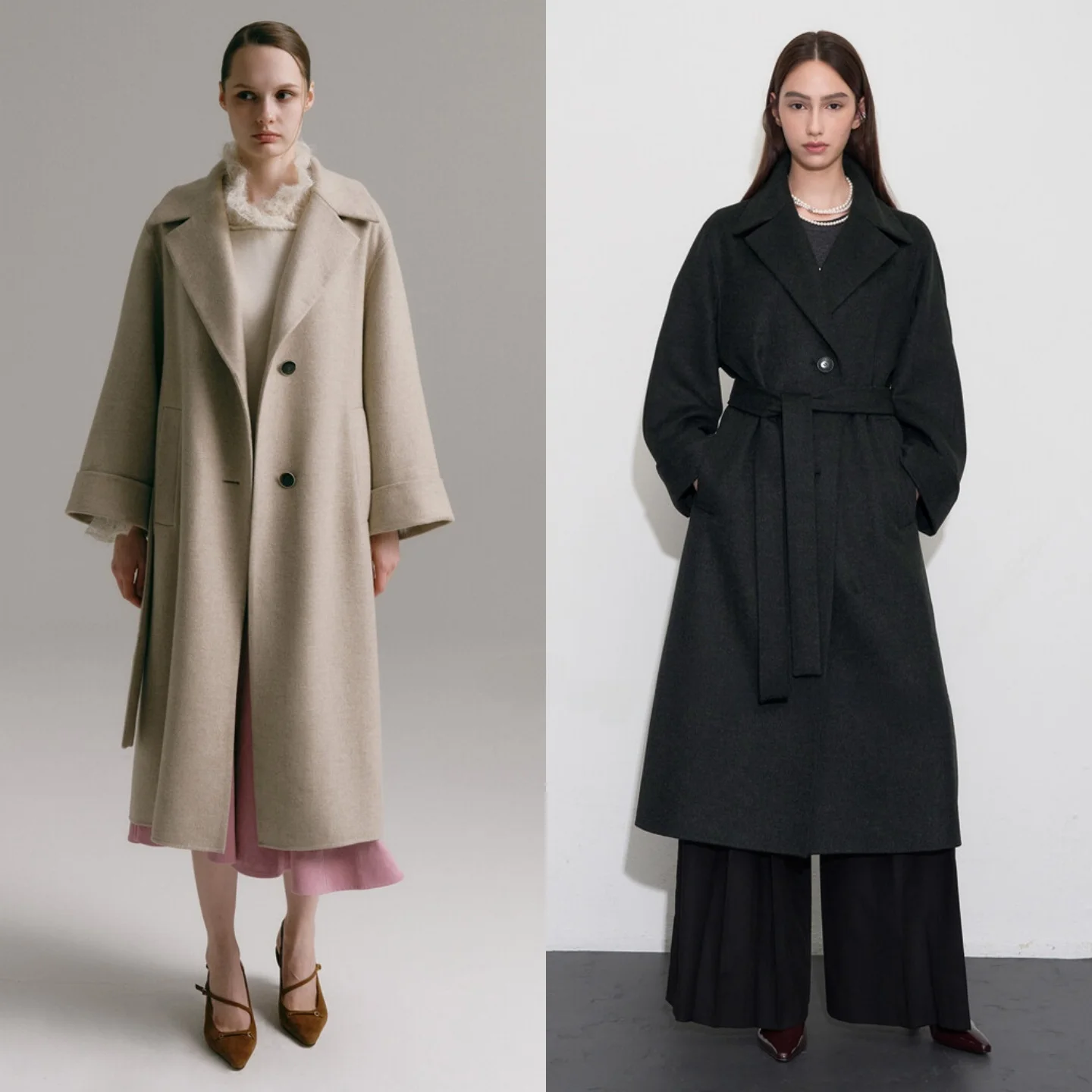 Роскошное пальто QPP, двустороннее пальто с лацканами и поясом, сшитое вручную, для похудения, длинная корейская зимняя верхняя одежда
Роскошное пальто QPP, двустороннее пальто с лацканами и поясом, сшитое вручную, для похудения, длинная корейская зимняя верхняя одежда