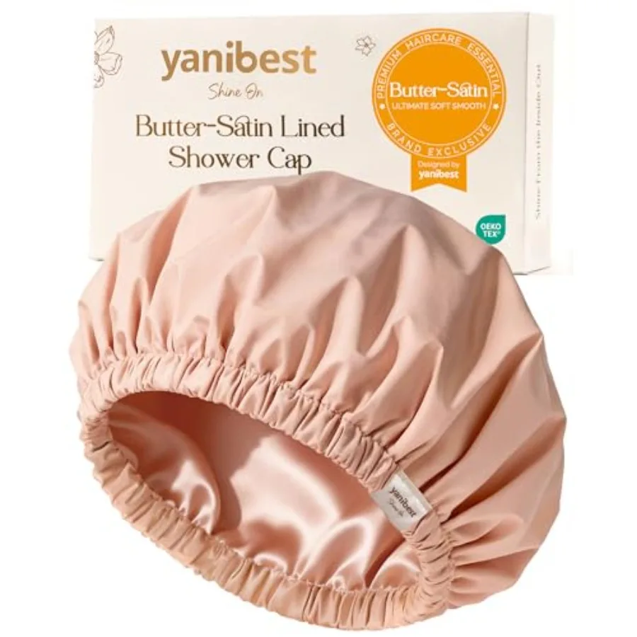 Satin Lined Shower Cap for Women Reusable Waterproof Large Bath Cap with Soft Elastic Band Luxury Hair Protection Caps
Satin Lined Shower Cap for Women Reusable Waterproof Large Bath Cap with Soft Elastic Band Luxury Hair Protection Caps